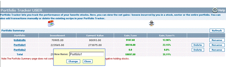 Rename your portfolio