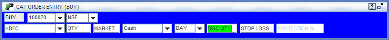 Buy Order entry