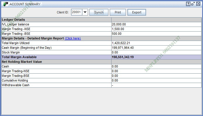 View your account summary