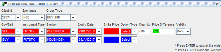 place orders inn Future and Options segments