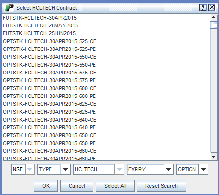 Add all FNO contracts of an underlying scrip in your Market Watch