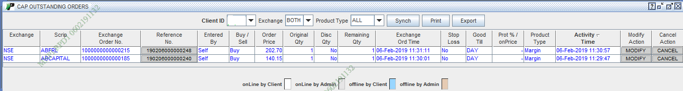 modify or delete your existing orders